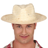 Chapeau en paille de couleur naturelle