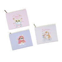 Porte-monnaie fantaisie chats 12,5 x 10,5 cm - 1 unité