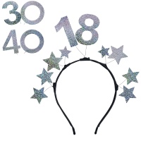 Bandeau avec chiffres et étoiles pour anniversaire - 1 unité
