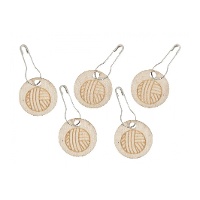 Marqueurs de maille en bois en forme de pelote - Milward - 10 unités