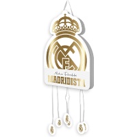 Piñata du Real Madrid avec écusson doré de 53 x 38 cm