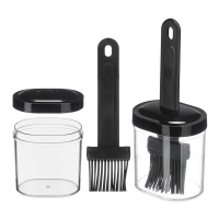 Pot avec pinceau en silicone
