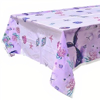 Nappe sirène kawaii lilas - 2,74 x 1,32 m