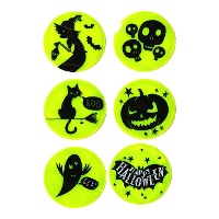 Autocollants réfléchissants pour Halloween - 6 unités