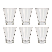 Verres coniques transparents de 200 ml - 6 unités