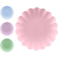 Assiettes ondulées réutilisables de 22 cm - 4 pièces