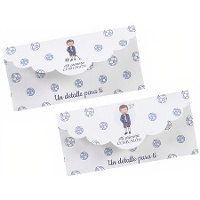 Enveloppe pour argent de Première Communion - bleue, assortiment (3 modèles) - 1 unité