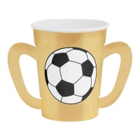 Gobelets de football de coupe avec poignées de 270 ml - 6 unités