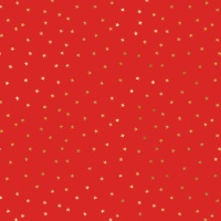 Papier cadeau rouge avec étoiles dorées de 2,00 x 0,70 m - 1 unité