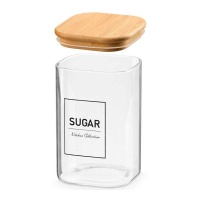 Pot de 1,2 L en borosilicate avec couvercle en bambou Sugar