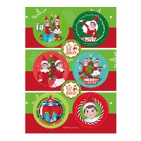 Mini disques comestibles de Noël Elfes - Dekora - 6 unités