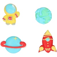 Figurines en sucre de Space Adventures - 8 unités