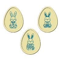 Figurines oeufs de Pâques en chocolat blanc - 5,2 × 4 cm - 54 unités