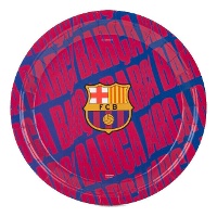 Assiettes FC Barcelona de 23 cm - 8 unités
