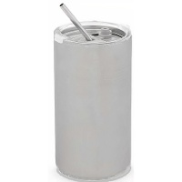 Verre de 0,60 L avec couvercle et paille