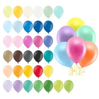 Ballons en latex de 27 cm pastel - PartyDeco - 100 unités