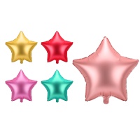 Ballon étoile satinée de différentes couleurs de 48 cm - PartyDeco - 1 unité