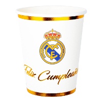 Gobelets du Real Madrid pour anniversaire - 8 unités