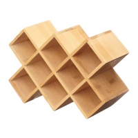 Porte-épices en bambou pour 10 pots