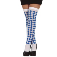 Bas à losanges blancs et bleus Oktoberfest