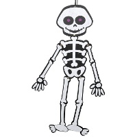 Pendentif de squelette plat de 58 cm