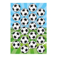 Mini disques de gaufrette comestibles de ballons de football de 3,4 cm - Dekora - 20 unités