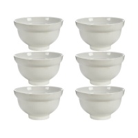 Bol de 0,4 L en porcelaine blanche avec forme - 6 unités