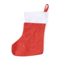 Chaussette de Noël rouge classique de 32 cm