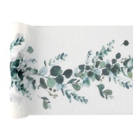 Chemin de table de 26 cm feuilles d'eucalyptus - 3 m