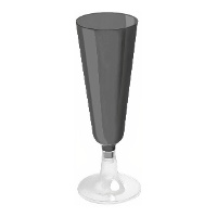 Coupe en plastique noir de 150 ml pour cava - 4 unités