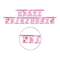 Guirlande Joyeux Anniversaire de Sweet Candy - 3 m