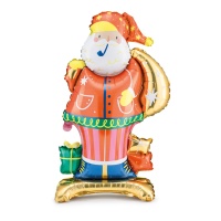 Ballon de Père Noël avec cadeaux de 1,06 x 0,63 m - PartyDeco