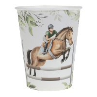 Gobelets à thème équestre avec cavalier - 270 ml, 10 unités