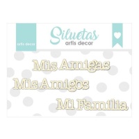 Chipboard de Mes amis, Mes amies et Ma famille - Artis decor - 6 unités