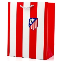 Sac cadeau 32 x 26 x 12 cm Atlético de Madrid rouge et blanc