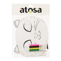 Panier à colorier en forme de chat de 20 x 15 cm