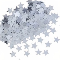Confettis d'étoiles argentées de 7 g