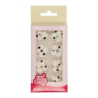 Figurines de sucre ovales pour les yeux - Funcakes - 32 unités