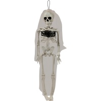 Pendentif de squelette avec voile de mariée de 43 cm