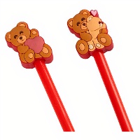 Stylo oursons amoureux assortis - 1 unité