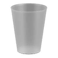 Gobelets de 500 ml en plastique transparent large - 4 unités