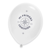 Ballons en latex pour Ma Première Communion Marinaire de 30 cm - 6 unités