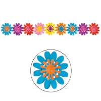 Guirlande de fleurs de printemps en papier - 3,00 m
