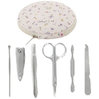 Jeu de manucure Flowers Basics rond - 6 pièces