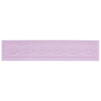 Moule en silicone rectangulaire avec frise à pois de 39 x 8,4 cm - Artis decor