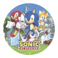Galette comestible de Sonic de 20 cm