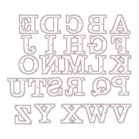Die d'Alphabet de typographie capitale Zag - Misskuty - 26 unités