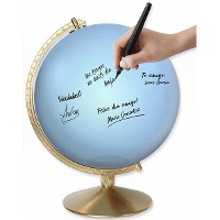 Globe à dédicaces - bleu