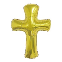 Ballon croix dorée de 61 x 87 cm