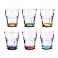 Verre de 285 ml avec base colorée - 6 unités